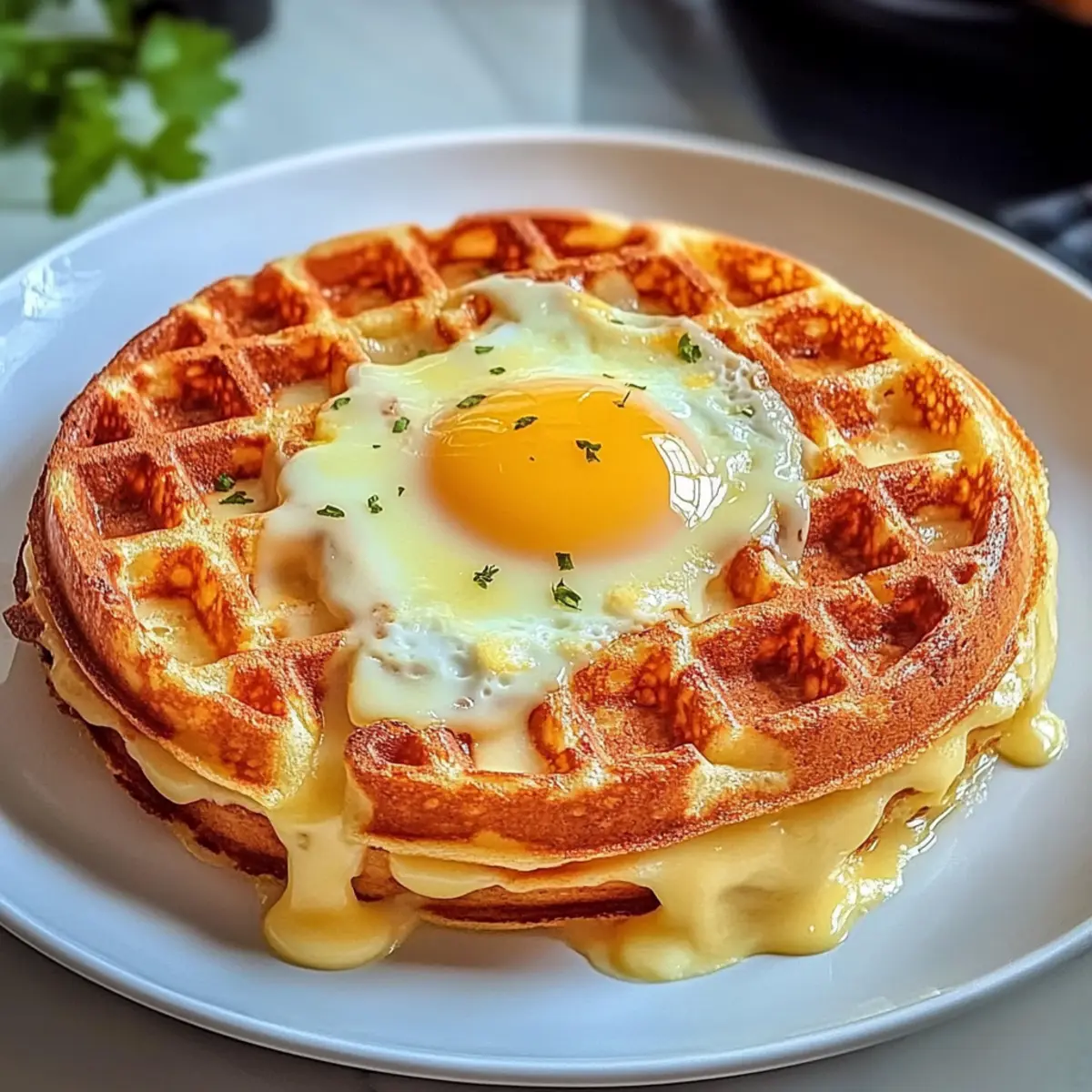 Chaffle with Egg and Cheese: Crispy Keto Comfort Food