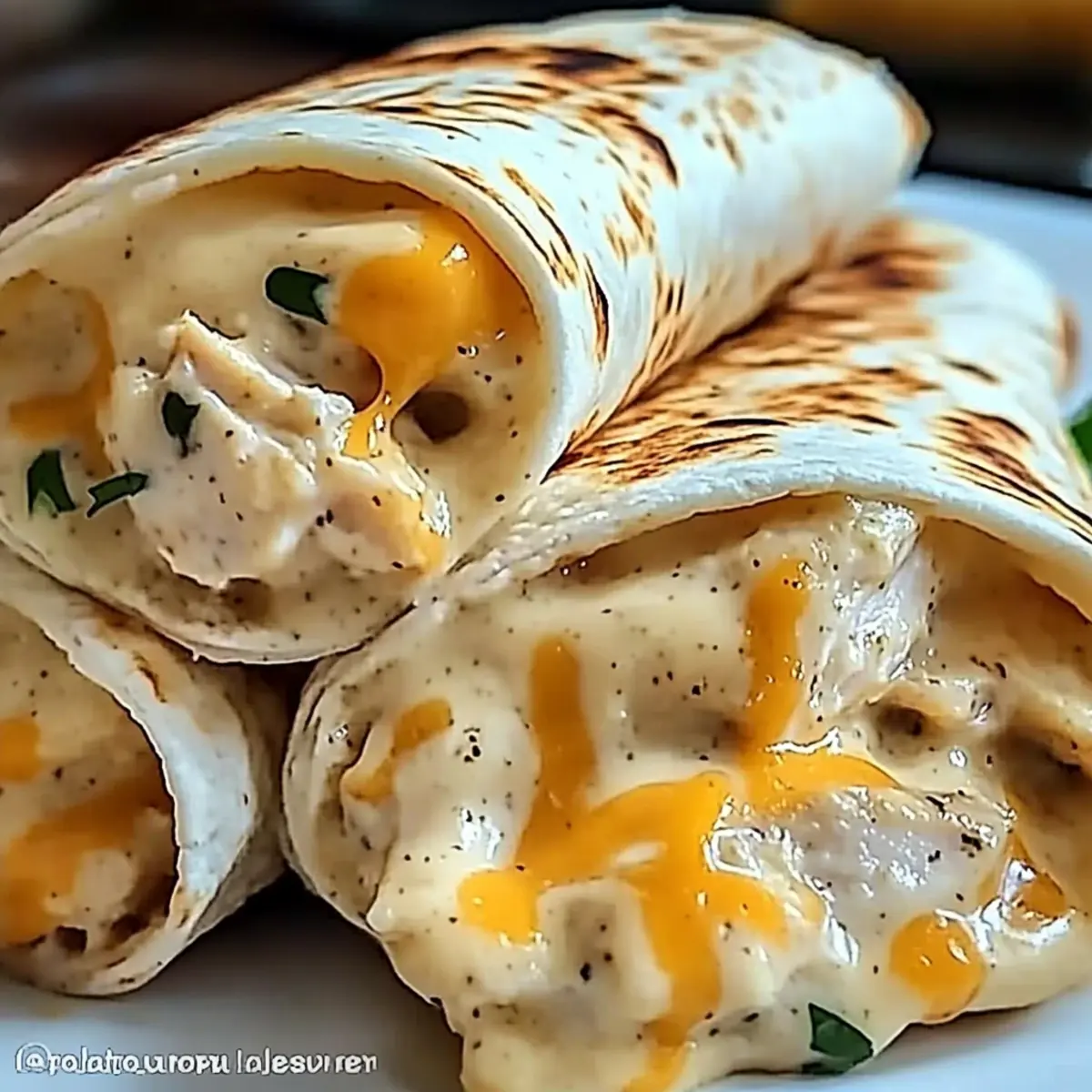 Cheesy Chicken Wrap Bliss: Quick, Creamy Comfort Awaits