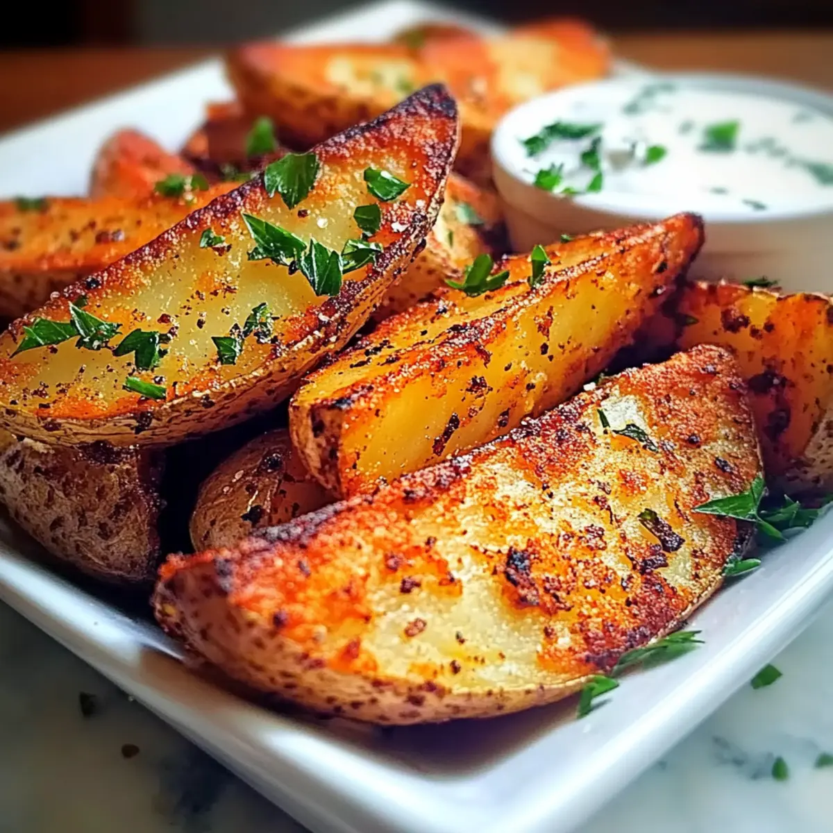 Crispy Potato Wedges: Fluffy Inside, Crunchy Outside Joy