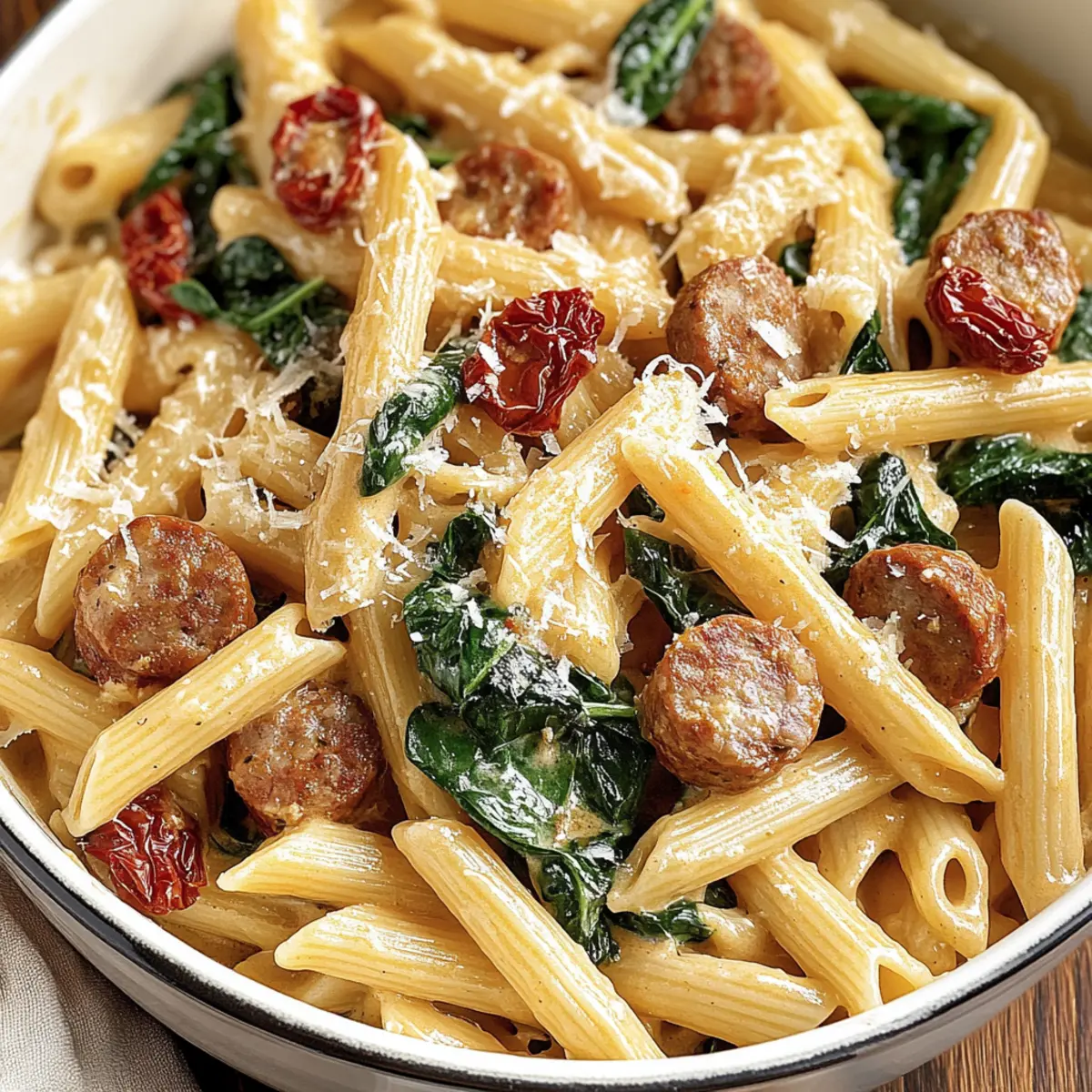 Tuscan Sausage Pasta in Creamy Sauce: A Cozy Weeknight Delight