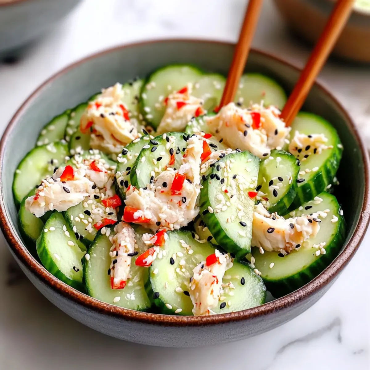 Delicious California Roll Cucumber Salad for Summer Refreshment