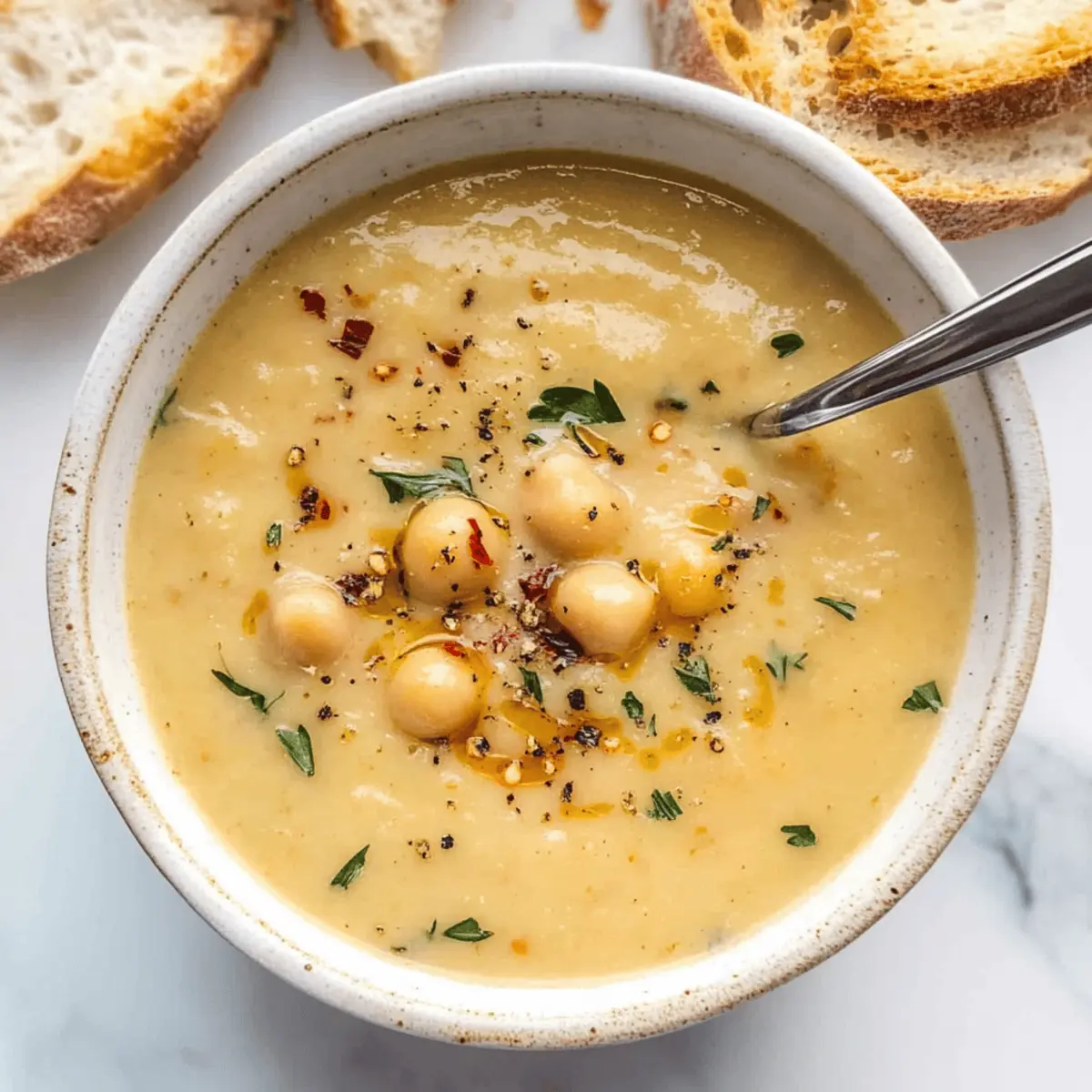 The Creamy Vegan Garlic Chickpea Soup You’ll Crave