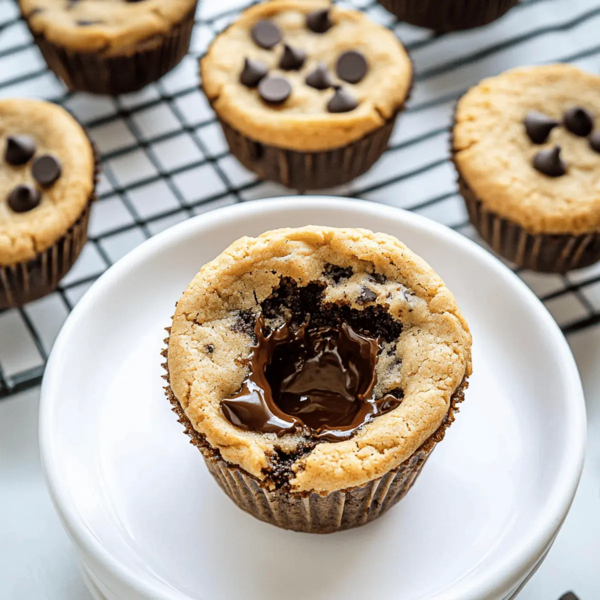 Chewy Chocolate Chip Peanut Butter Cookie Cups in 30 Minutes