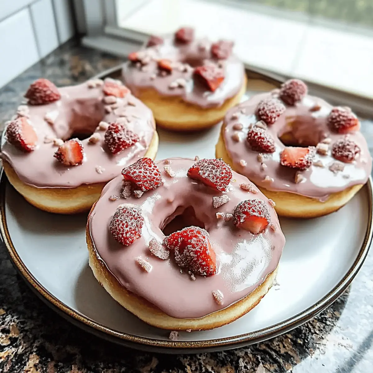 Soft and Fluffy Strawberry Banana Donuts For a Sweet Treat