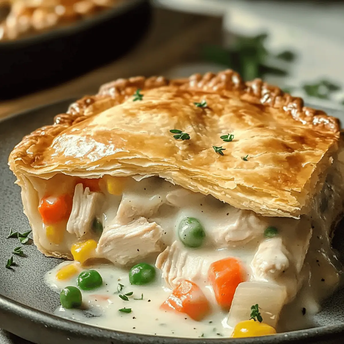 Comforting Chicken Pot Pie with Creamy Chicken Soup Delight