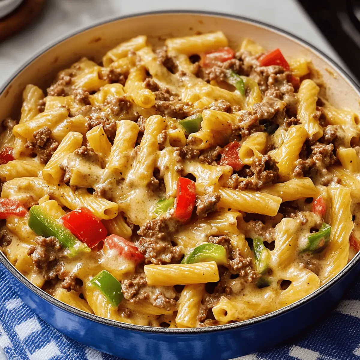 Philly Cheesesteak Pasta: Quick Comfort in a Bowl