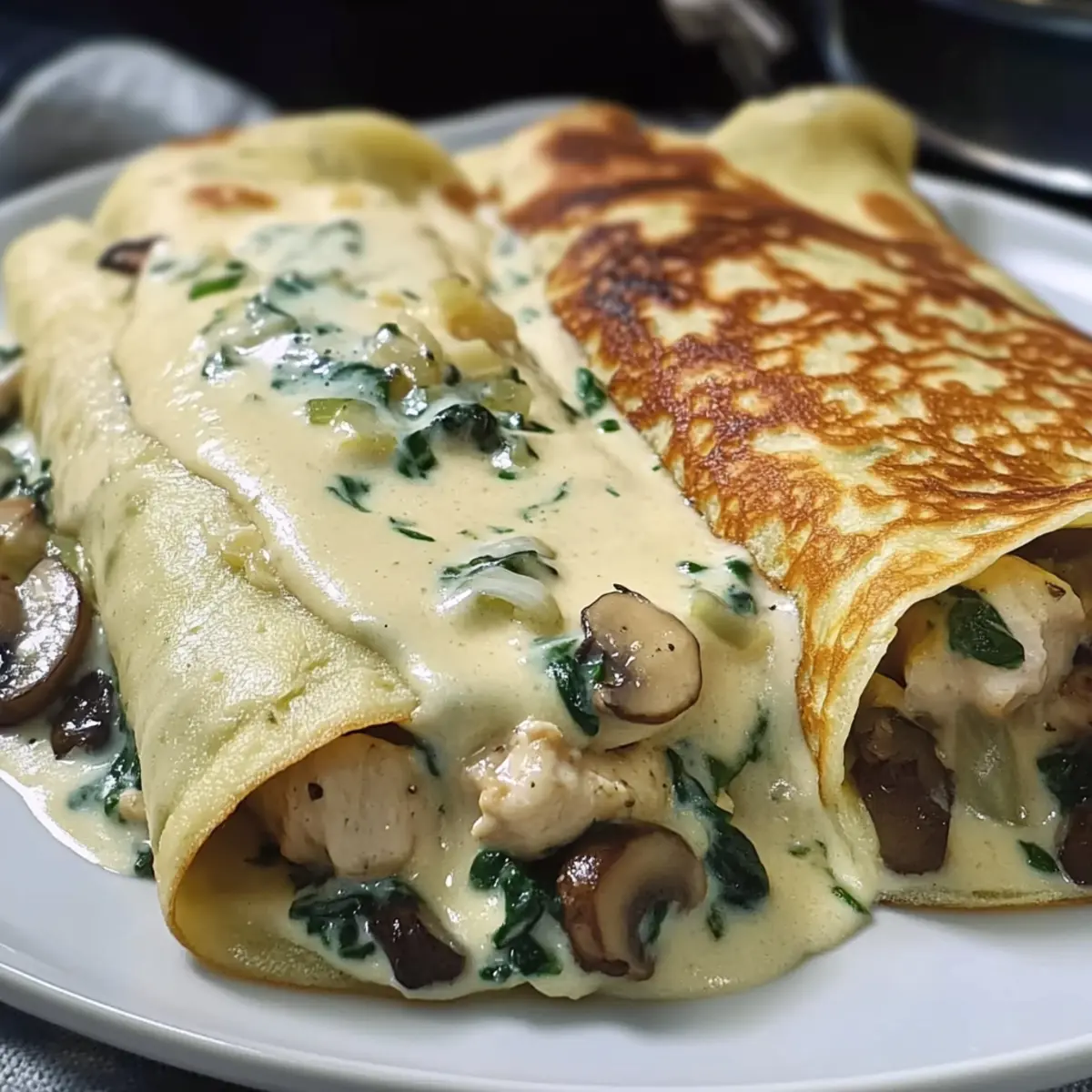 Irresistible Spinach Mushroom Chicken Crepes for Cozy Brunches