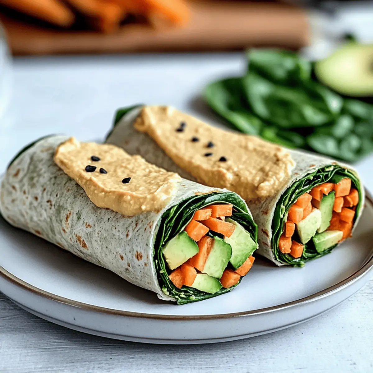 Delicious Veggie Spinach Wraps with Hummus for Quick Lunches