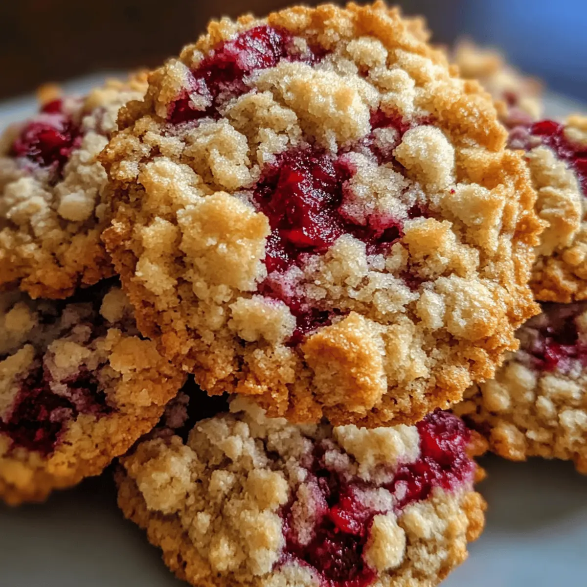Buttery Raspberry Crumble Cookies That Melt in Your Mouth