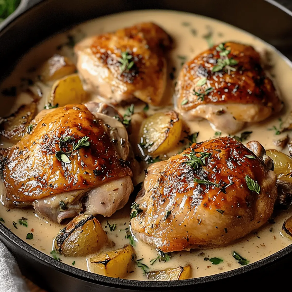 Savory Roasted Chicken in Creamy White Wine Sauce Delight