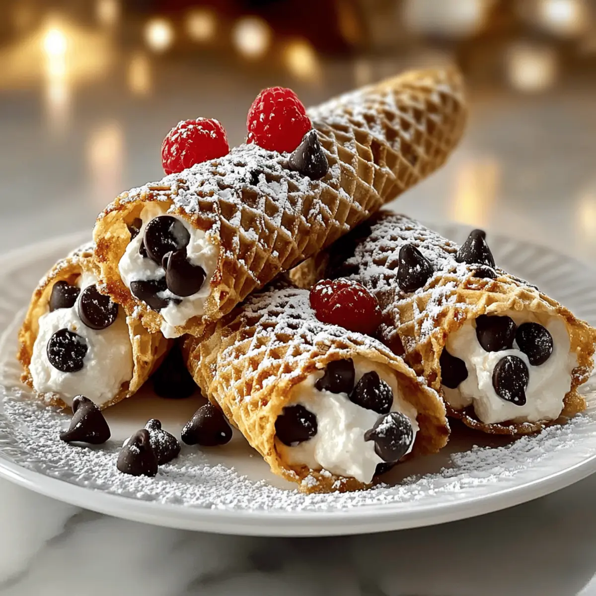 Delicious Pizzelle Cannoli with Creamy Ricotta Filling
