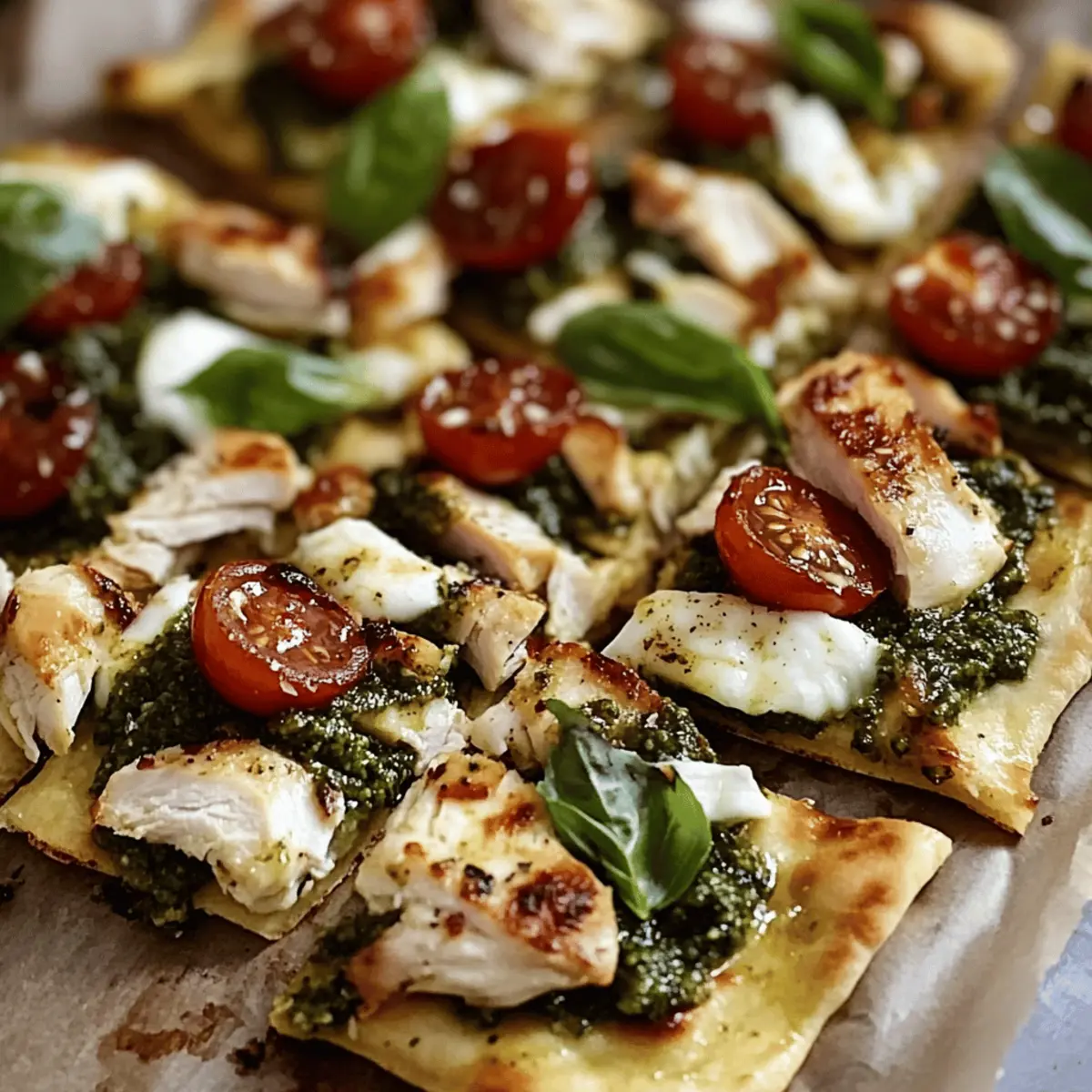 Pesto Chicken Flatbread: A Crispy, Flavorful Dinner Delight