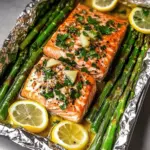Baked Salmon in Foil with Asparagus