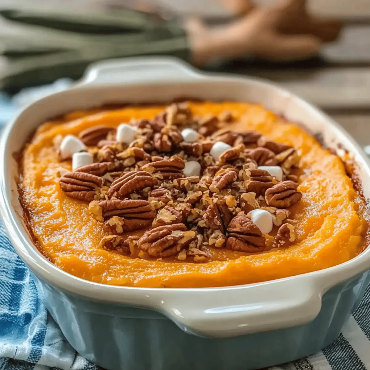 Creamy Sweet Potato Casserole with Crunchy Delight Topping