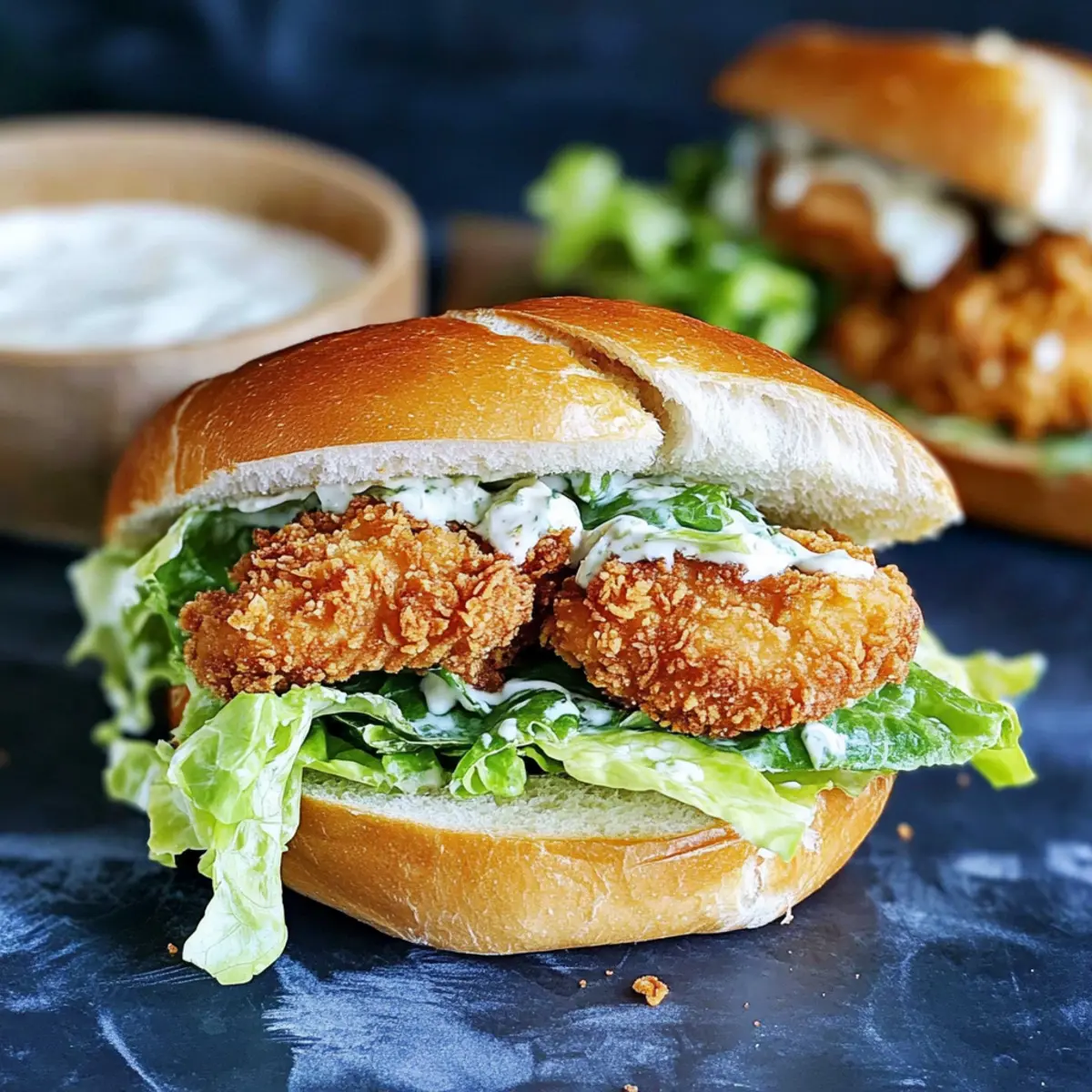 Savory Chicken Caesar Sandwich: Crispy Comfort in Every Bite