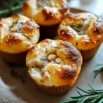 Golden Crust Garlic Rosemary Focaccia Muffins