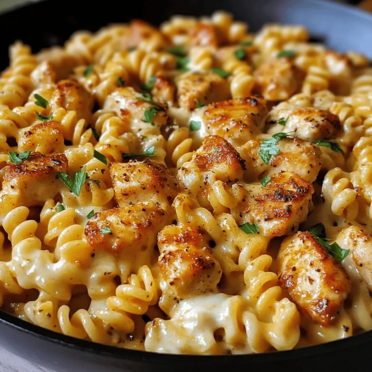 Cheesy Cajun Garlic Chicken Rotini Skillet for Comforting Nights