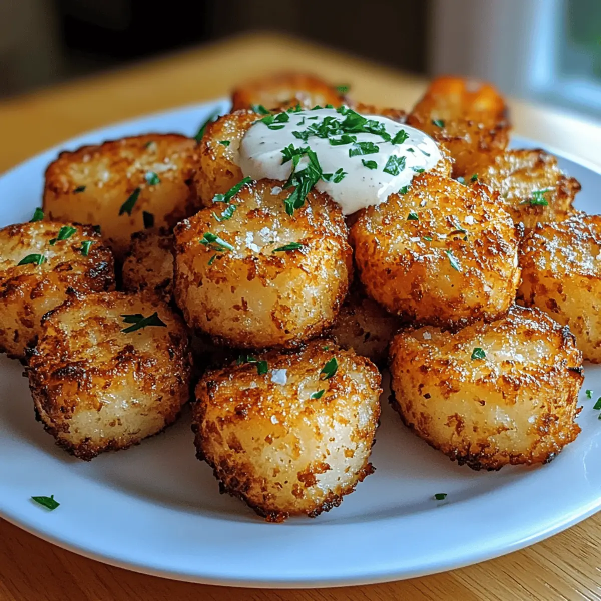 Crispy Garlic Parmesan Air-Fried Tots for Guilt-Free Snacking