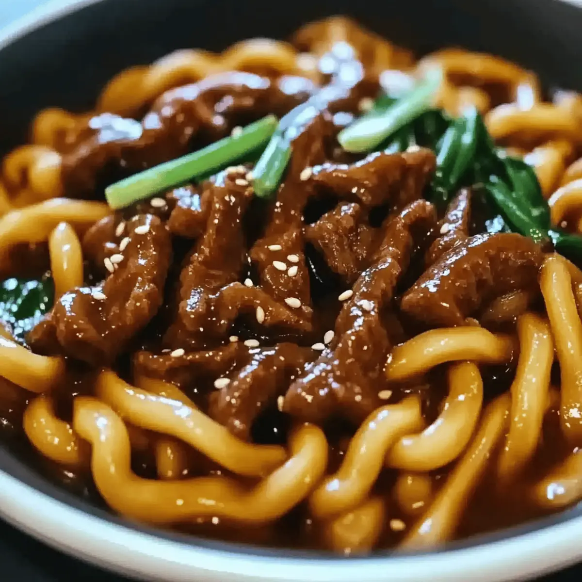 Savory Beef Black Pepper Udon in Just 30 Minutes