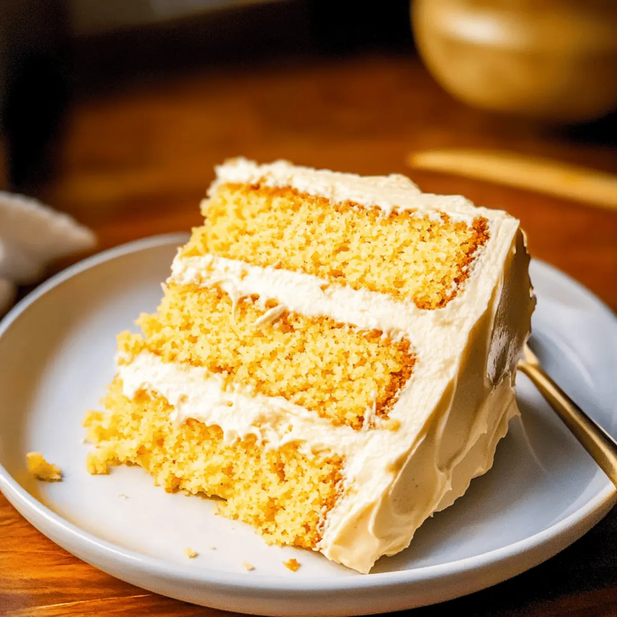 Irresistibly Moist Cornbread Cake with Honey Buttercream
