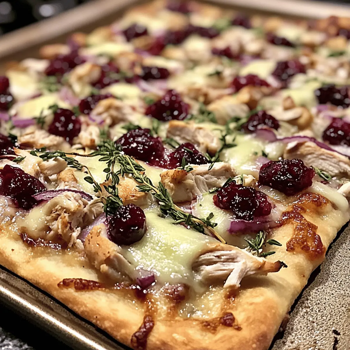 Cranberry Chicken & Brie Pizza: Festive Flavor in 25 Minutes
