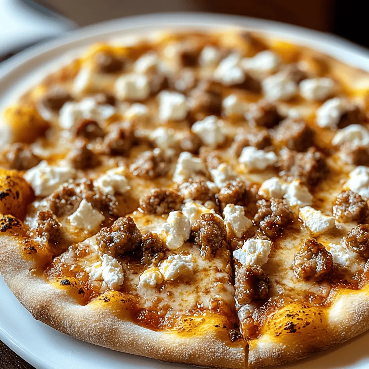 Sausage Feta Honey Pizza: A Sweet and Spicy Delight