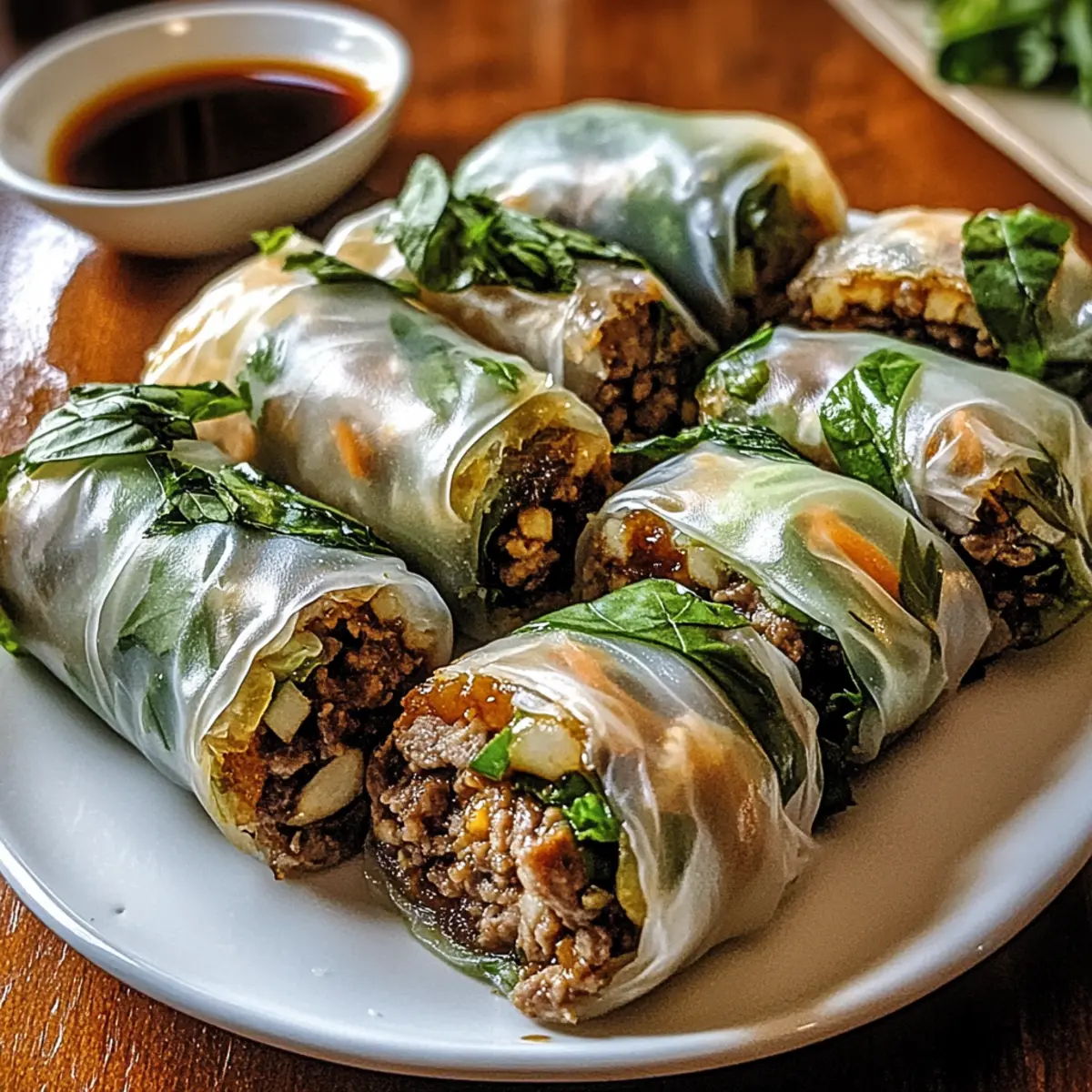 Thai Basil Beef Rolls – Savory Freshness You’ll Love