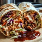 BBQ Chicken Coleslaw Wraps