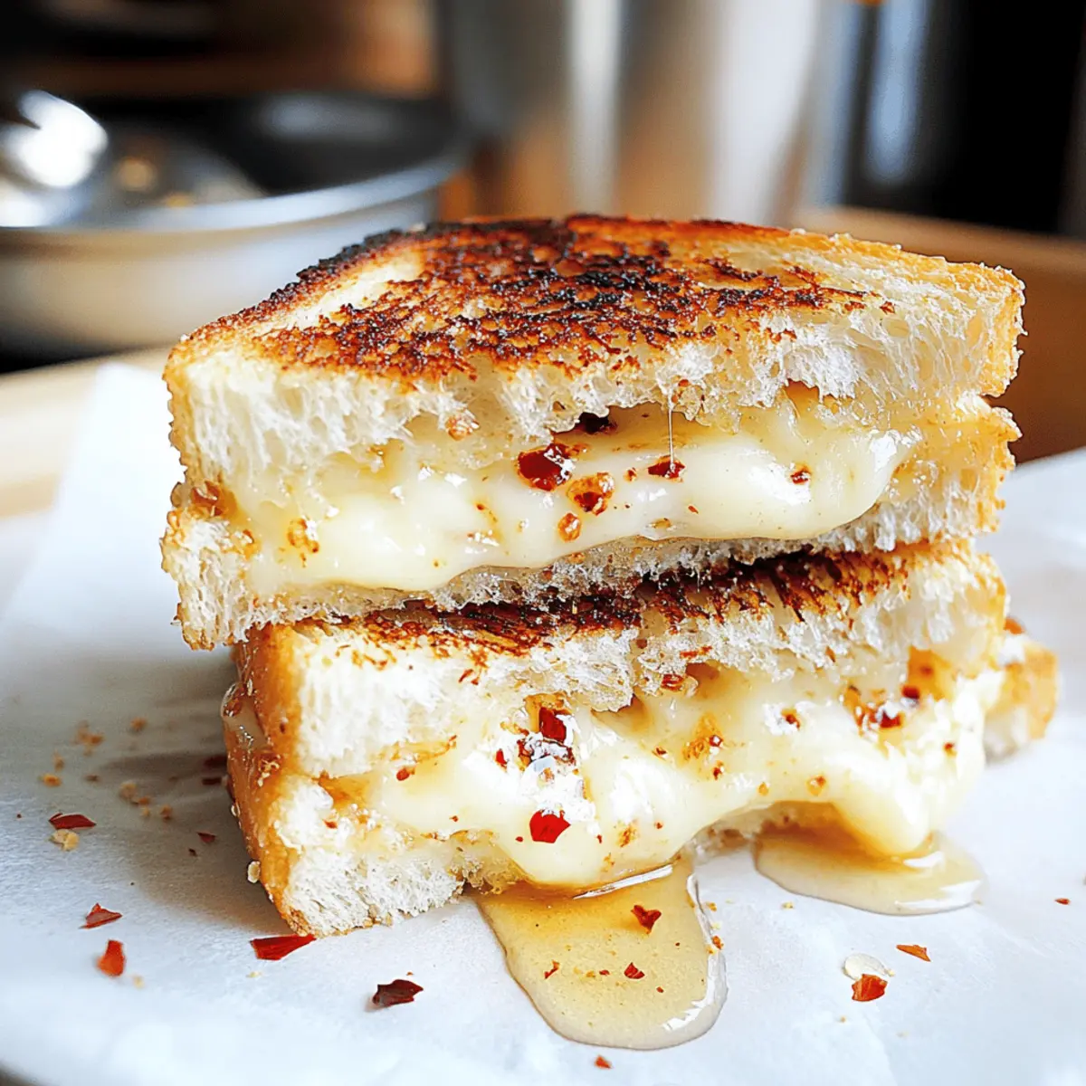 Cheese Grilled Cheese with Honey & Spice: A Melty Delight