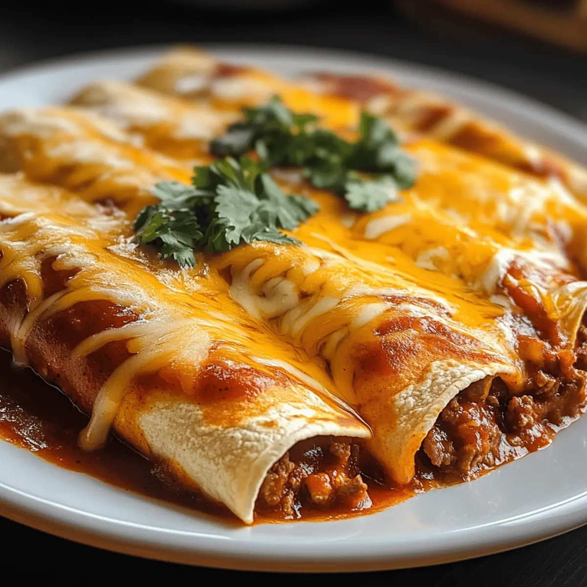 Satisfy Your Cravings with Cheesy Beef Enchiladas Tonight