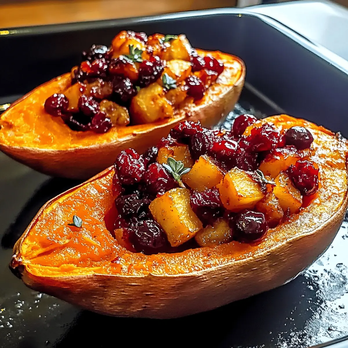 Cranberry Apple Twice-Baked Sweet Potatoes for Cozy Nights