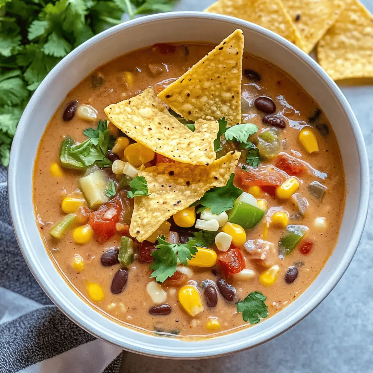 Creamy Crockpot Vegetarian Tortilla Soup for Cozy Nights
