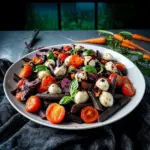 Halloween Caprese Pasta Salad