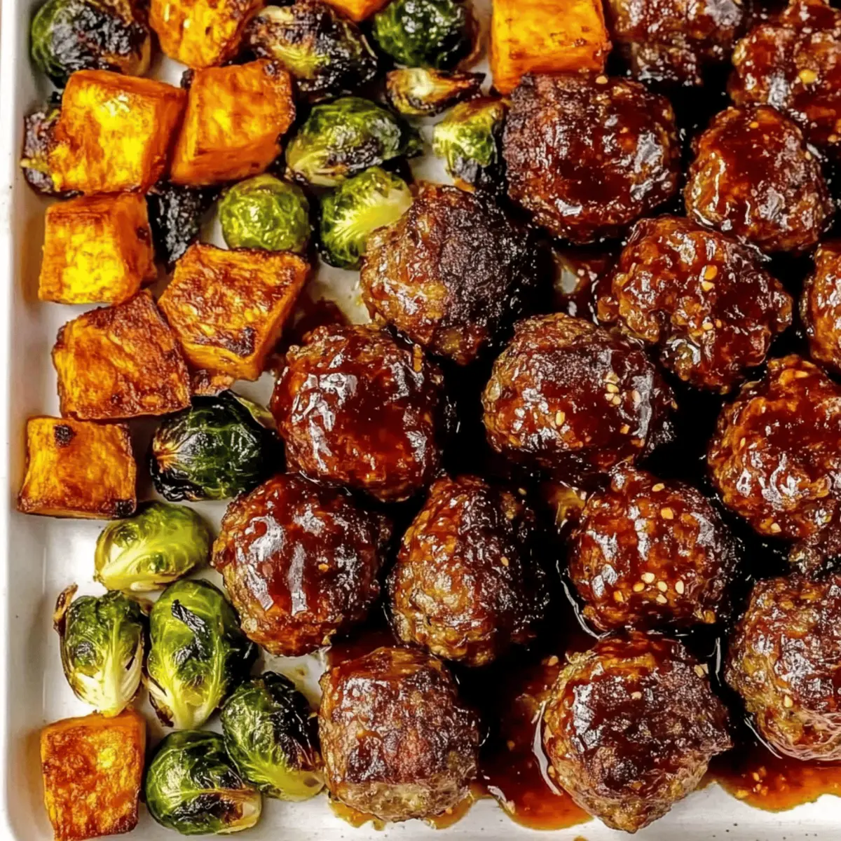 Korean BBQ Meatballs with Roasted Veggies for Dinner Bliss