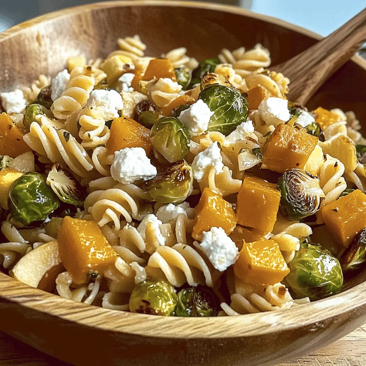 Fall Pasta Salad with Butternut Squash and Brussels Bliss