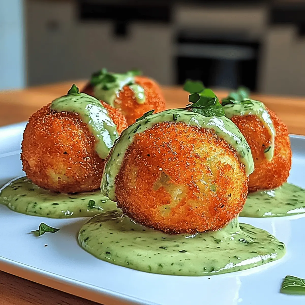 Savory Salmon Balls with Creamy Avocado Sauce to Savor