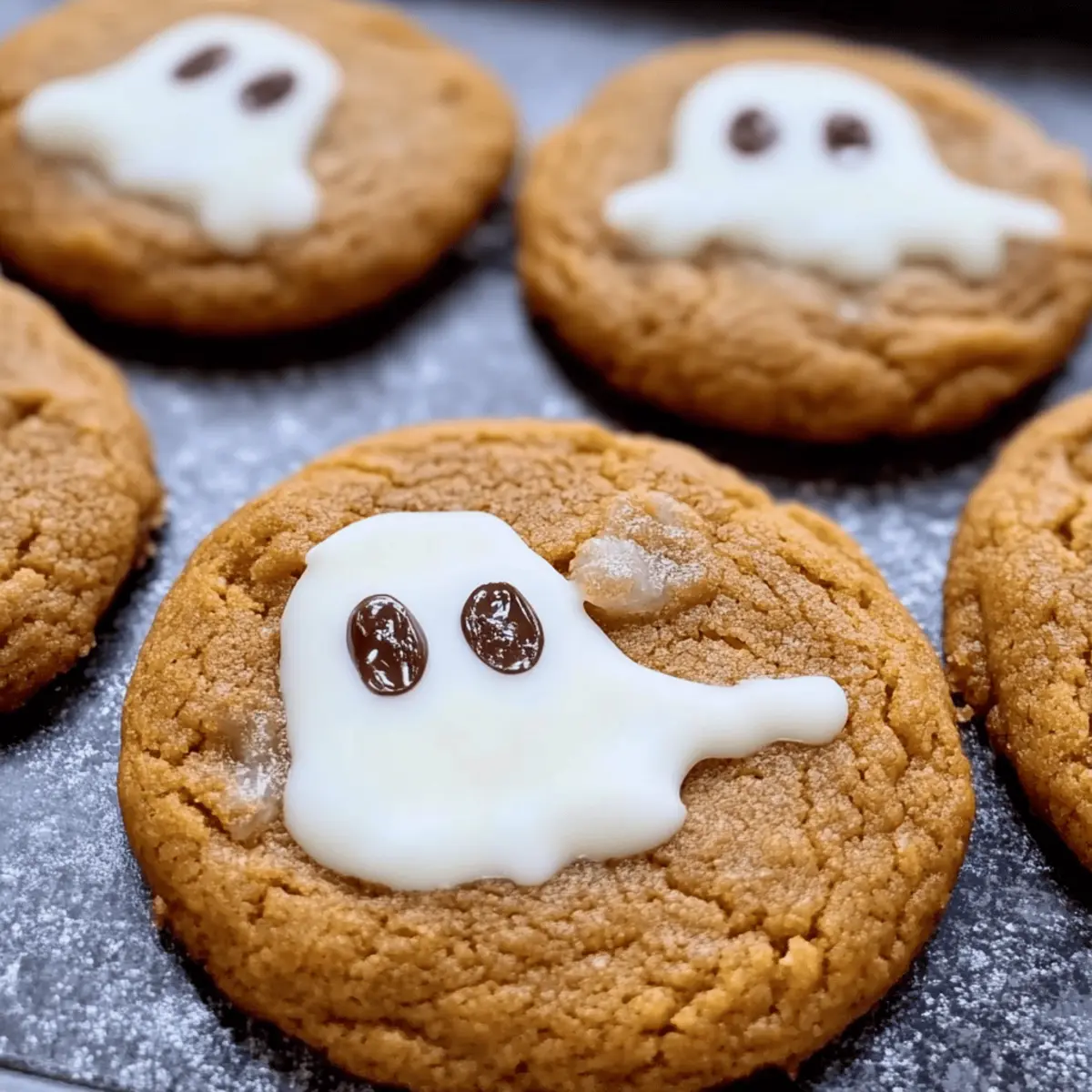 Spooky Ghost Brown Butter Pumpkin Cookies for Fall Fun