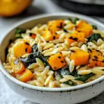 Creamy Orzo with Roasted Butternut Squash and Spinach