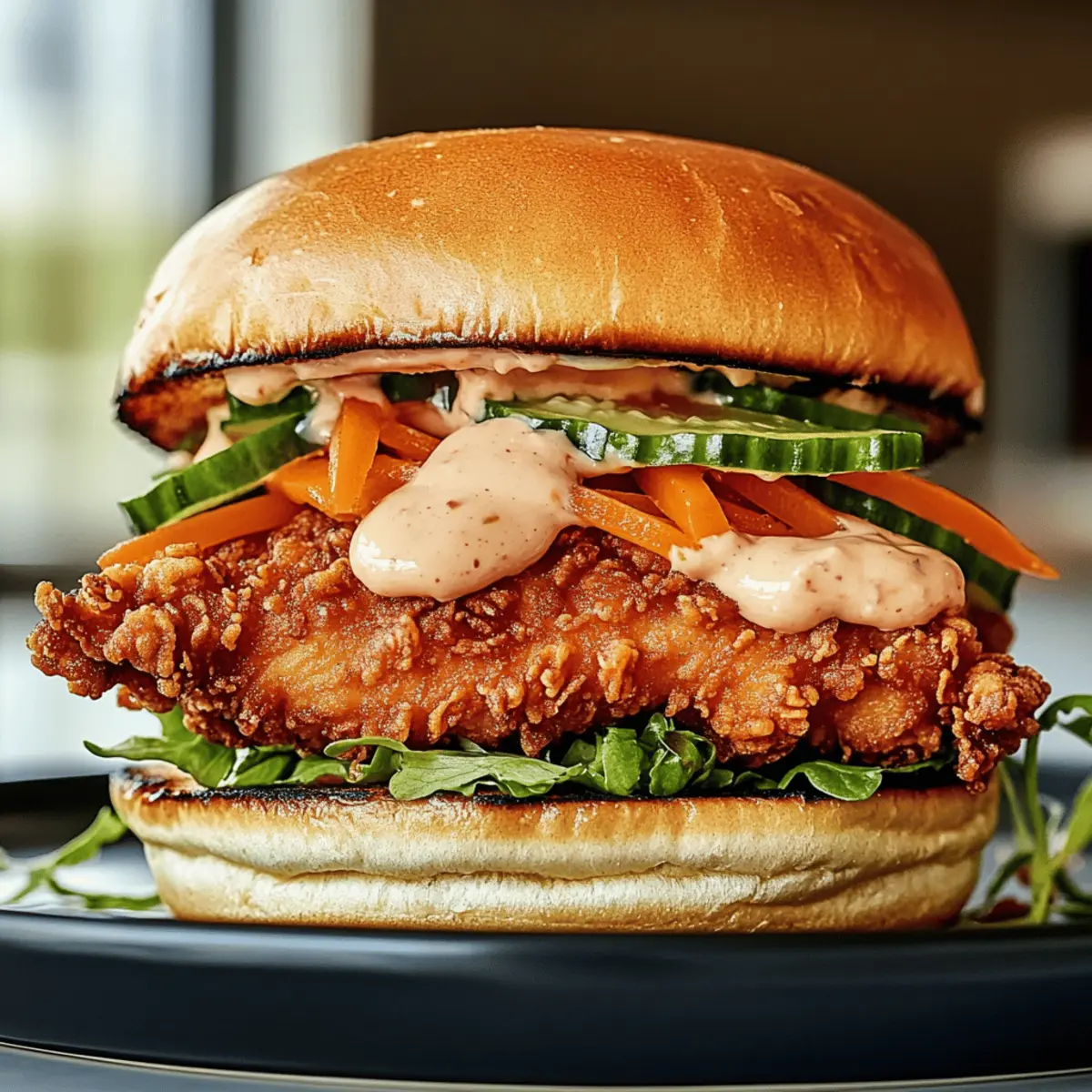 Irresistibly Crispy Thai Fried Chicken Sandwich Delight