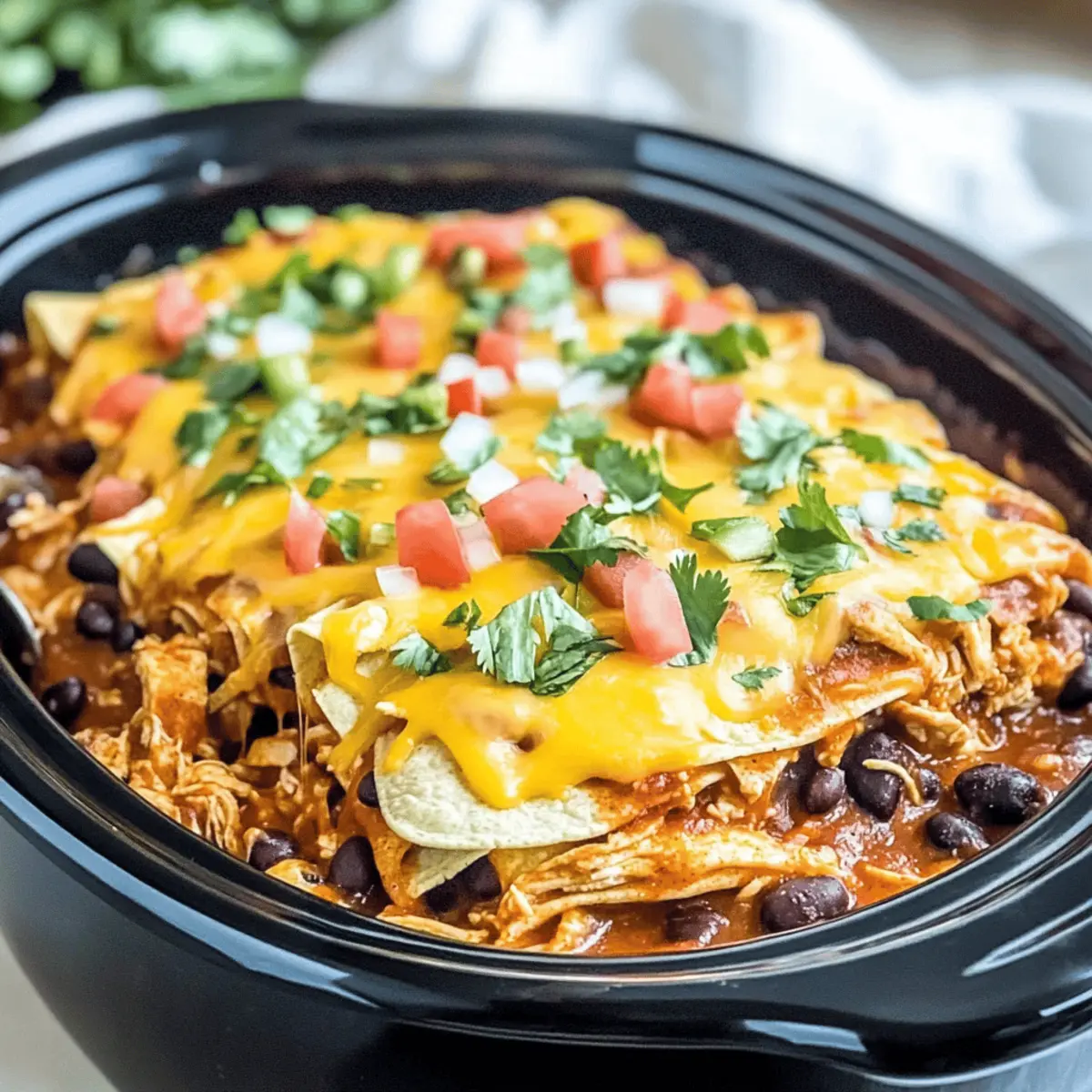 Savory Crockpot Chicken Enchilada Casserole for Easy Dinners