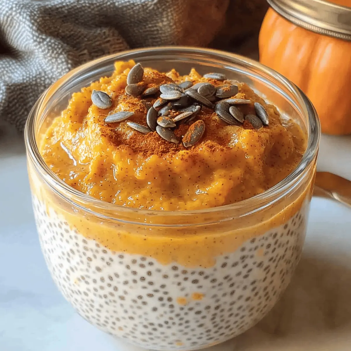 Delicious Creamy Pumpkin Pie Chia Seed Pudding with Yogurt