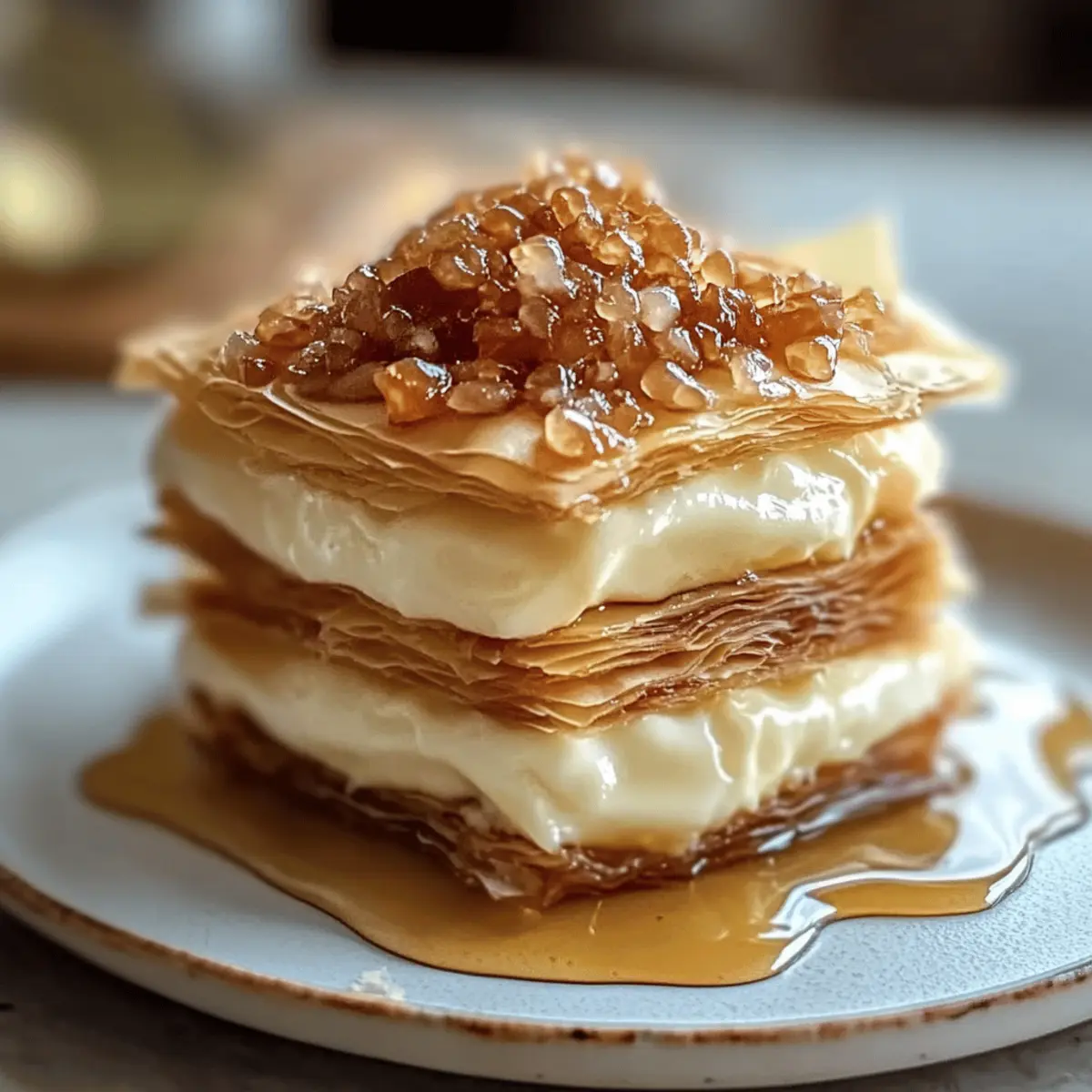 Baklava Cheesecake Phyllo Cookies with Honey Drizzle Delight
