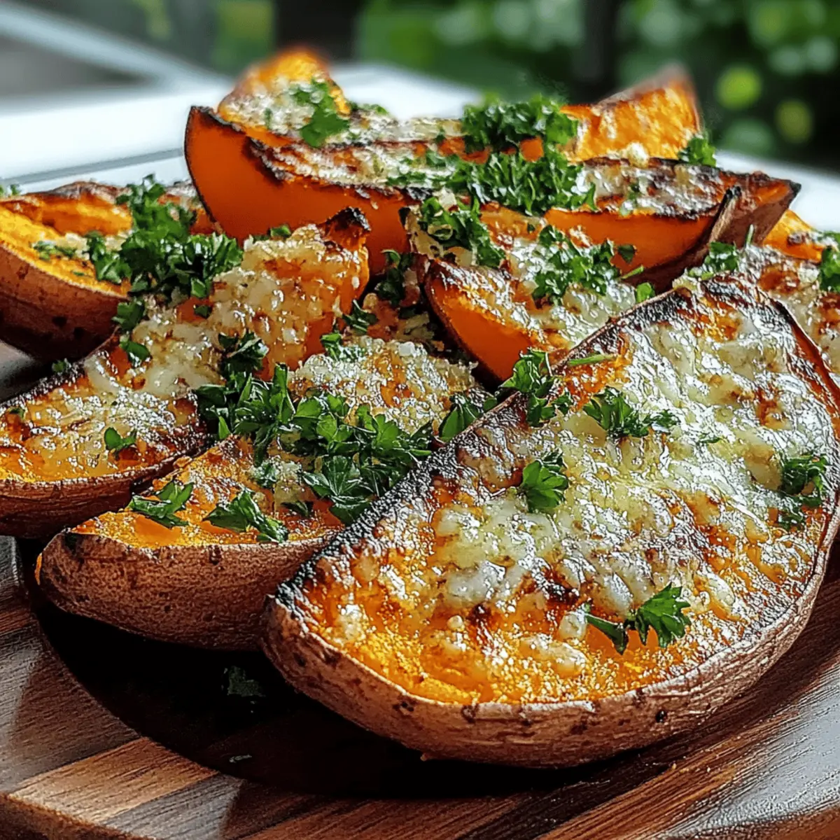 Crispy Garlic Parmesan Sweet Potato Wedges for a Healthy Treat