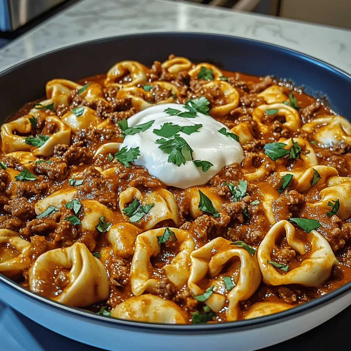 Cheesy Beef Enchilada Tortellini: Comfort in Every Bite