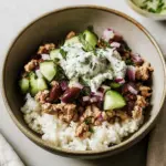 Greek Ground Chicken Bowls