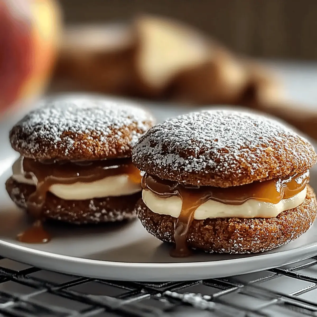 Apple Cider Whoopie Pie Cookies with Caramel for Cozy Fall Treats