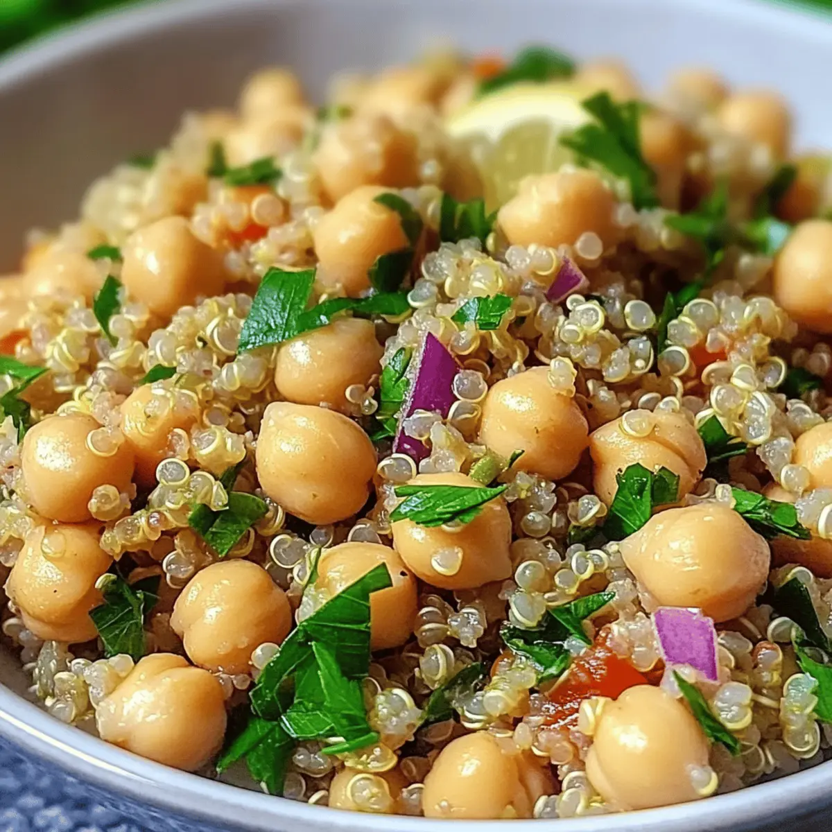 Lemon Herb Quinoa with Chickpeas for a Fresh Flavor Boost