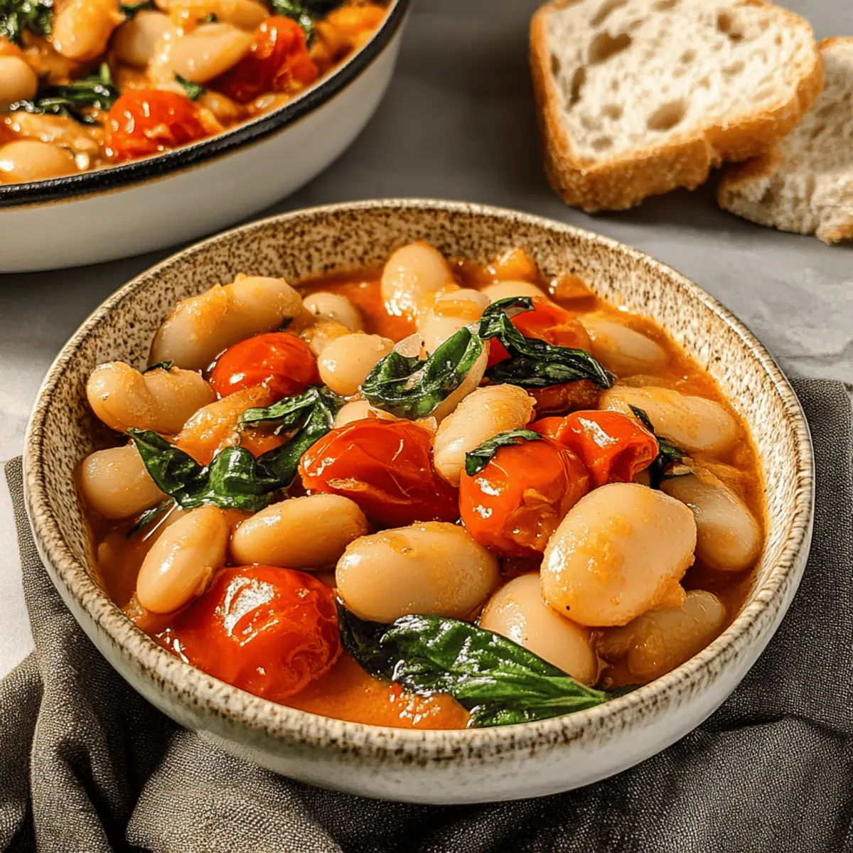 Burst Tomato Basil Butter Beans: Easy Vegan Comfort Food