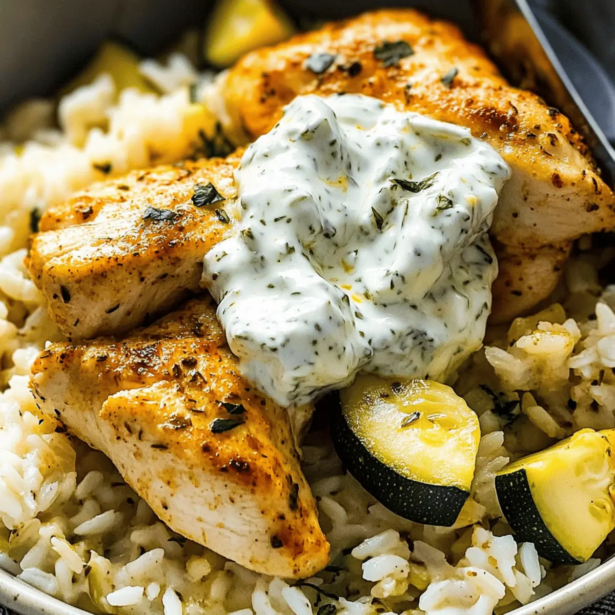 Delicious Dump-and-Bake Chicken Tzatziki Rice Made Easy