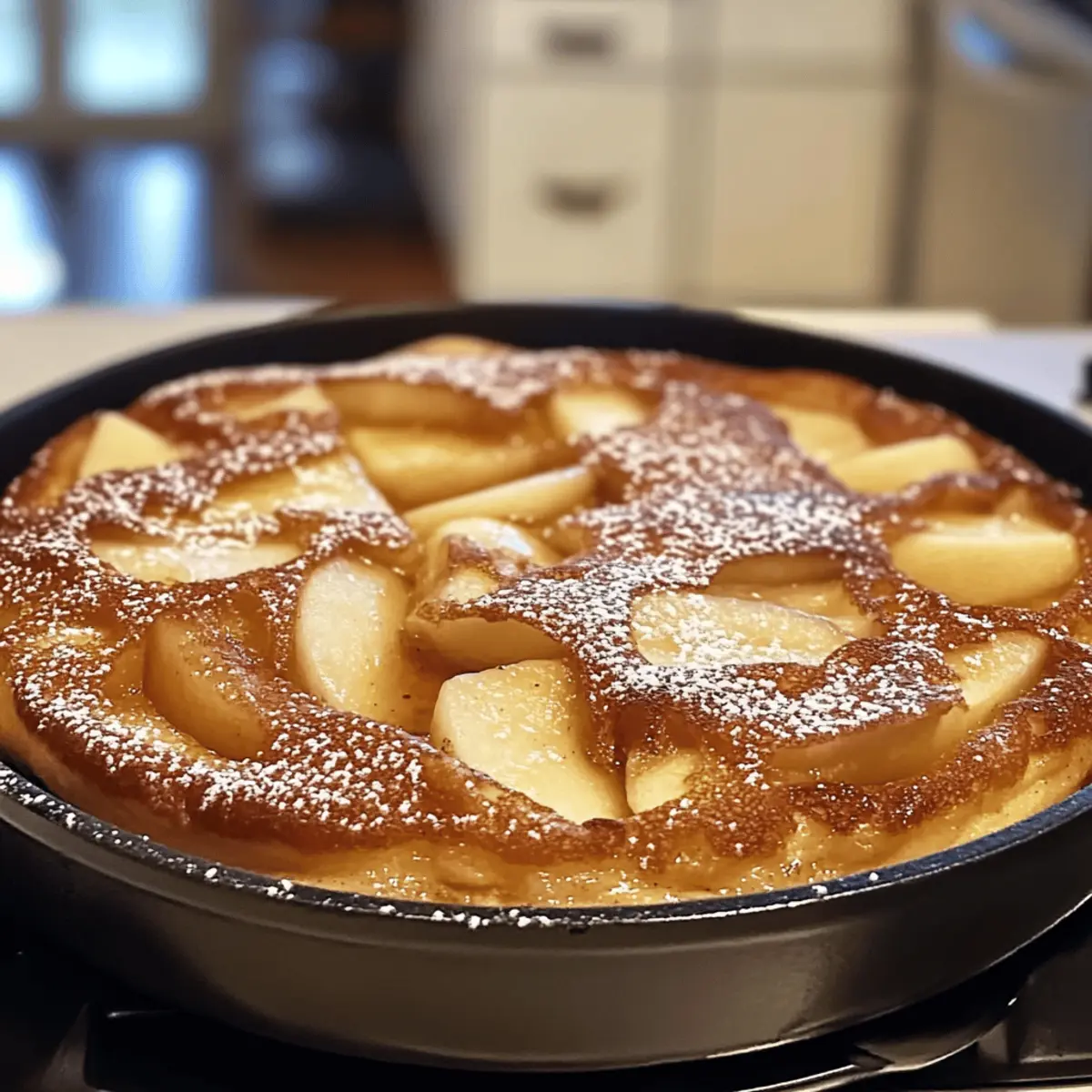 Cozy Up with Apple Cinnamon German Pancake for Breakfast Delight